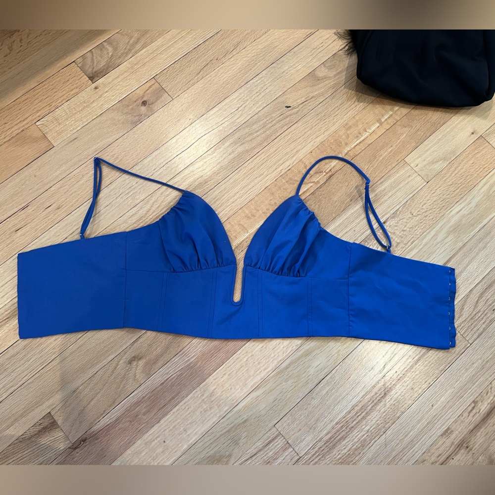 Zara blue top, tank top, going out top